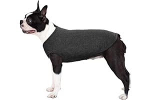 Hjumarayan Hundepullover - Chihuahua Kleidung für Kleine Hunde Welpen Katzen Weste, Weich Atmungsaktives Hundeschlafanzüge Basic Klamotten Hunde Kleidung für Französische Bulldogge, Schwarz XL