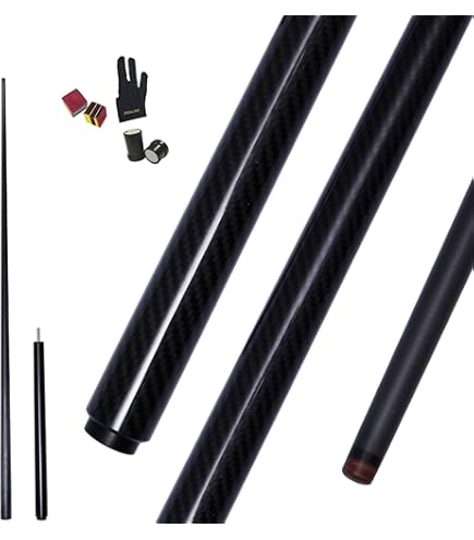 Queue De Billard LOVIVER Fibre De Carbone 147cm - Pointe 13mm - 2 Sections