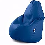 Avalon - Pouf Poltrona Sacco Bambini in Similpelle Jazz, Puffo per Sedersi Ergonomico da Interno, Pouf a Sacco Impermeabile, 