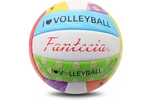 Fantecia Size 5 Volleyball with Pump, Waterproof Solf Beach Volleyball for Indoor Outdoor Match Games