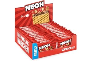 NEOH Hazelnut Crunch Wafers | 1g Sugar, 95 kcal, 21g | Keto-Friendly, Low-Carb, High-Fibre | The New Alternative to Traditional Sweets | 24 Pack