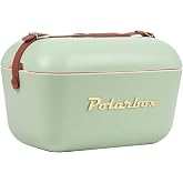 Polarbox 12 litre klasik soğutma kutusu, zeytin yeşili, plaj i&ccedil;in buz kutusu, piknik ve parti, d&ouml;n&uuml;şt&uuml;r&uuml;lebilir kapak, yemek 