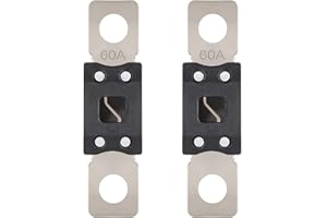 VEXUNGA MEGA Fusible 60A Mega Fusible Voiture 60 Ampères Visser Fusibles pour Auto à Courant Élévé pour Caravanes Camion Bus (2 Pièces)