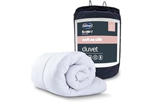 Silentnight Soft As Silk 10.5 Tog Double Duvet - Luxury All Seasons Summer Winter Duvet Quilt for Luxurious Comfort and Supreme Softness - Hypoallergenic and Machine Washable - Double