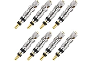 BEYEQCEZ 8 Pièces Presta Valve Cores Obus Valve Presta,Adaptateur valve Presta,Valve Velo,Demonte Obus Valve,Obus Valve Presta, de Valve Français Noyau de Valve D'insertion de Vélo pour la Réparation de Vélos