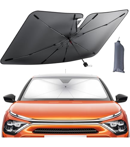 A1 Sunshades Paravento Parasole Auto Retrattile Con Custodia | Schermo Protettivo Per Interni, Taglia Small - 3