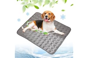 FUXNGZI Kühlmatte für Den Sommer, 2024 Neu Kühlmatte Hund, Hundekühlmatte für Hund & Katze Selbstkühlende Matte für Haustiere Summer Pet Ice Pad Abrieb- und Bissfest Natürliche Kühlung (01, L)