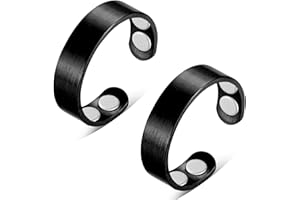 Vicmag 2PCS Copper Magnetic Rings for Women & Men with Strong Ultra Strength Magnets 99.99% Solid Pure Copper Adjustable with Gift Box