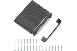 Luabue 12 Piezas Tiradores Cocina Negro 96mm Tiradores Armarios Tiradores Cajones con Tornillos Tiradores de Muebles para Cajones Cocina Gabinetes Aparador
