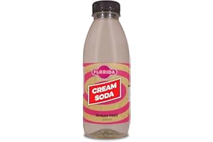 FLORIDA SODA SYRUPS Florida Syrups Flavours Compatible with Sodastream Machines - Soda Drink Flavourings 330 ml (Pack of 1) (330 ml (Pack of 1), Cream Soda Sugar Free)