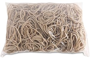 OFFICER PRODUCTS Bandas de goma para productos de oficina, diámetro de 50 mm, 1,5 x 3 mm, 1000 g, natural/accesorios de oficina pequeños/tipo estándar/material-goma/peso (g)-1000/color-natural/tamaño: 1,5 x 3 mm