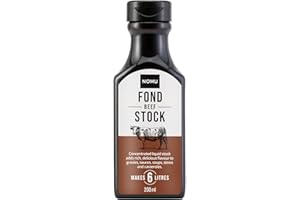 NOMU Beef Stock and Broth (Fond) Liquid Concentrate – 200ml Makes 6 Litres, Full Flavour for Savoury Dishes, Soups, Stews & Sauces – Gluten Free