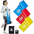 FitBeast Fitnessbänder 3er-Set, 2M mit 3 Gymnastikband, Stretching Band mit Tragetasche & Übungsanleitung, Pilates Band für F