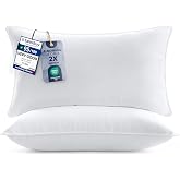 Utopia Bedding Pillow 40 x 80 cm Pack of 2, Hollow Fibre, White | Pack of 2 Pillows, Hollow Fibre Filling, Comfortable for Sl