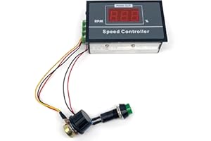 SIRYDER PWM Regler,12V 24V 36V Drehzahlregler PWM-Controller DC 6-60V 30A PWM Drehzahlregler Start-Stopp-Schalter mit Digitalem Display Einstellbare Geschwindigkeit