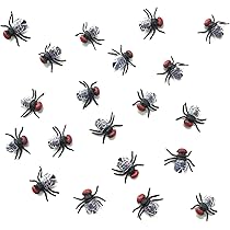 40 Plastik Fliegen - Realistische Streiche Für Halloween