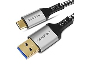 SUCESO Cavo USB C 3.1 Gen 2 0,5m USB A a USB-C Cavo USB Tipo C 10Gbp Sincronizzazione Dati 3A Ricarica Rapida Android Auto Compatibile con iPhone 15 Pro Max Galaxy S24 S23 S22 Switch PS5 SSD Externo