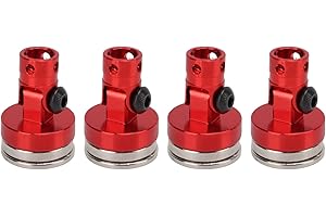 RC Magnetische Karosseriest¨¹tze, 4 St¨¹ck Aluminiumlegierung Magnetische Karosseriest¨¹tze - Unsichtbare Karosseriehalterung f¨¹r 1/8 1/10 Fernbedienungsfahrzeug(rot) ,Zubeh?r f¨¹r Modellautos