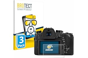BROTECT 3 Stück Schutzglas für Panasonic DC-FZ1000 II/DC-TZ200 Schutzfolie Panzer Folie Glas Displayschutz Made in Germany [ 9H, Anti-Fingerprint]