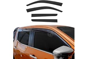 OMAC Déflecteurs de Vent Pluie d'air Compatible avec Isuzu D-Max 2002-2012 en Acrylique Noir