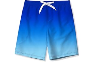 Fanient Boys 3D Printed Funny Swim Trunks Quick Dry Beachwear Sports Running Swim Board Shorts
