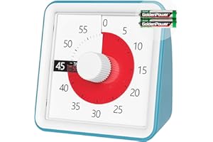 TWENTY5 SEVEN Zegar odliczający 7,6 cm, wizualny zegar do nauki, czas do nauki, z wyświetlaczem pozostałego czasu, zarządzanie czasem, krótki czas, nauka, szkoła podstawowa, timer, cichy, niebieski