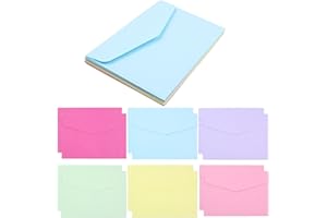 FOFUYIM 12Pcs Mini Envelopes, 6 Colors Small Coloured Envelopes, Colourful Envelopes 11.5 * 8.2cm Cash Envelopes Seed Packets Envelope