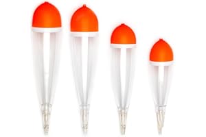 TWINCATCH Lot de 4 flotteurs pour poissons prédateurs 11 15 20 25 g Transparent