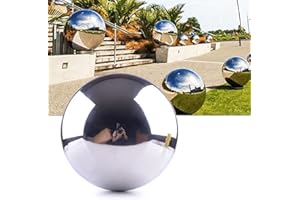 YIWOYI 250mm Seamless Gazing Globe Mirror Polished Hollow Ball, Garden Sphere Large Home Garden Ornament Decor