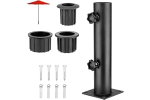 BODYGAD Soporte Para Sombrilla, Tubo Vertical Para Sombrilla De Jardín, Tubo Vertical Universal Para Sombrilla Con Anillo Reductor De 3 Piezas (50/40/32 Mm), Soporte Para Base De Sombrilla Para Granito