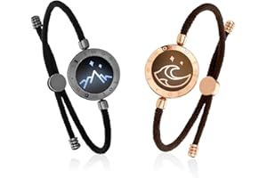TOTWOO Bracelet Couple, Bijoux Amoureux à Distance, Bracelet Intelligent Bluetooth Vibrant & Tactile – Cadeau Saint-Valentin, Amitié, Femme