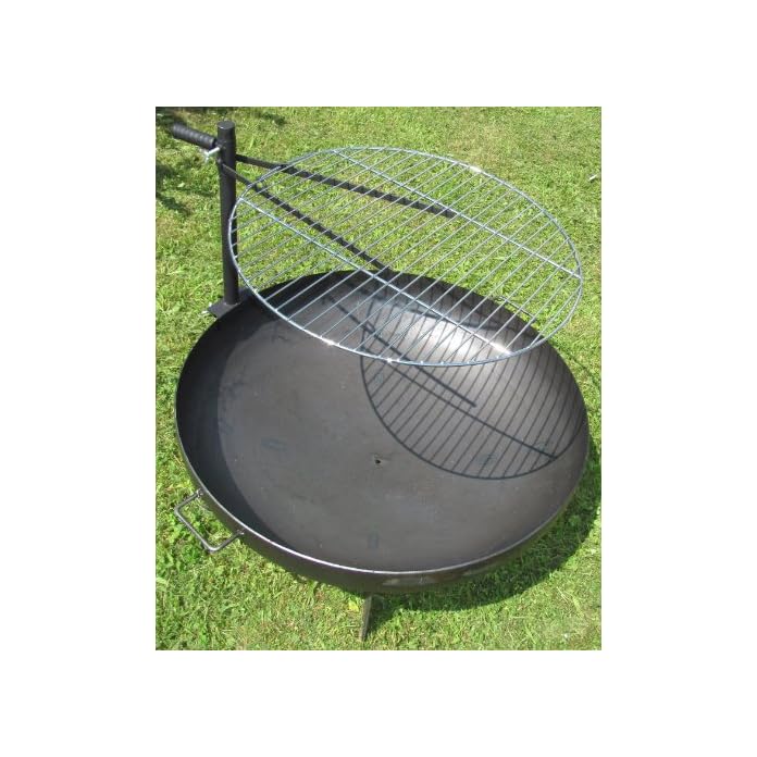 Grillrost Fr Feuerschale 60cm Verchromter Rost Hhenverstellbare Halterung