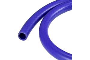 sourcing map, Tubi flessibili vuoti in silicone per riscaldamento, rinforzati, resistenti a temperatura elevata, per motori, diametro interno: 16 mm, 1 m, 101 psi, 200 °C, colore blu