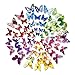 Produktbild Forepin® 72 tlg Wandtattoo Wand Aufkleber 3D Magnetschmetterling Wandaufkleber Wanddekoration Kühlschrankmagnet mit Klebepunkten zur Fixierung - Lebendig Farbe Schmetterling