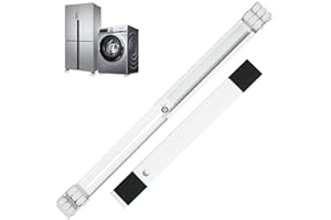 DATEFUN Carrello Lavatrice Regolabile - Ruote per Mobili con Freno - Base per Lavatrice Asciugatrice, Frigorifero - Capacità di Peso 300 kg Lunghezza 46-71.5 CM (Bianco)