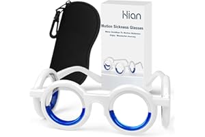 HION Anti-Motion Sickness Gafas inteligentes, ultraligeras y portátiles para aliviar las náuseas (XIN-Deep Black-DE-1)