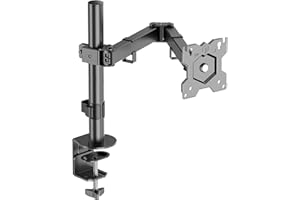 ONKRON 13-32 Zoll Monitor Halterung für LED LCD Bildschirme bis 8 kg Monitor Tischalterung 1 Monitor Höhenverstellbar Neigbar Schwenkbar 2 Montageoptionen VESA 75/100 Schwarz (D121E)