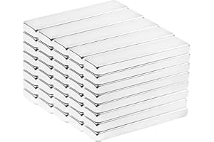 LLFYXM Strong Neodymium Bar Magnets,Fridge Whiteboard Magnets Office Kitchen Crafts DIY Tool,Rectangular Multipurpose Magnetic Blocks for Crafts Kitchen Garage Locker and Iron Shelf (40Pcs, 20 * 5 * 2mm)