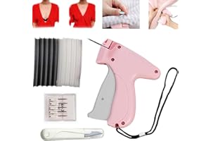 MAFHVV Schnelles Fixiergerät für Kleidung, Mini Nähen Nadel, Quilt-Nähen Nadel, Mini Stichsäumpistole für Kleidung,Mikro Tagging Stichwerkzeug für Kleidung (Rosa 1 Satz)