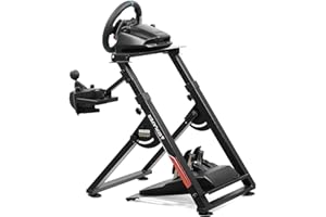 GTPLAYER Support Volant pour G923 G29 G920 Thrustmaster T300RST500RS Volant Gaming Retour de Force & TH8A Levier de Vitesse V1 - Fanatec Clubsport PS4 - Inclinable，Rouge