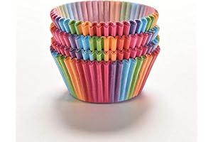 100Pcs/set Rainbow Color Cupcake Baking Paper Cases Cake Box