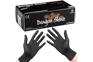 Le Pro du Médical - 100 Gants Jetables Latex Noir Dragon Skinz (M)