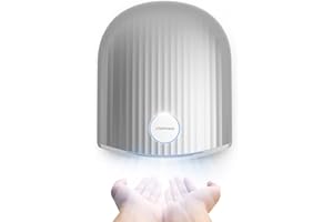 interhasa! Commercial Hand Dryer, Automatic Electric Hand Dryer 1800W High Speed Hand Dryer for Commercial & Home, Low Noise (Silver)