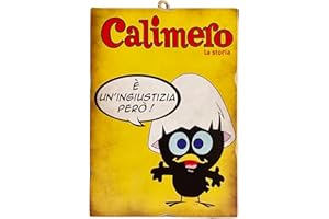 KUSTOM ART Tableau style vintage série ancienne publicité détergent calimero imprimé sur bois 25 x 18 cm.