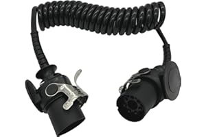 SAMETRUCK Elektrowendel 24V 7 polig 3,8m Spiralkabel LKW Anhänger Auflieger Kabel EBS ABS