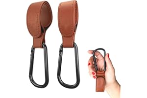 Teegxddy 2 PCS Poussette Crochets Poussette, Clips Mousquetons pour Accrochez vos Achats,Mousqueton pour Poussette Mousqueton Universel