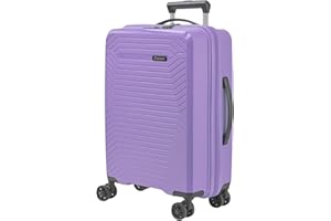 SISET Air Nova - Maleta de Cabina Expandible (55x40x23/26cm) Fabricada en Polipropileno, 4 Ruedas Dobles Silenciosas, Cerradura con Combinación TSA. (Pequeña), (52L), (2.7kg), (Lavanda).