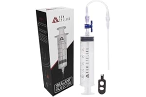 KOM Cycling Seringue d'injecteur de Mastic sans Chambre à air et Outil de Retrait de Noyau de Valve Presta par Designed for Stans No Tubes Mastic et Autres mastics …