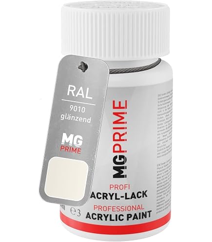 TRISTARcolor Lackstift RAL 9010 Reinweiß Glänzend – 50 Ml, Schnelltrocknend Für Viele Oberflächen