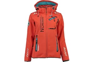 Geographical Norway damska kurtka softshellowa, funkcyjna, outdoorowa, przeciwdeszczowa, edycja IMS Sport, wodoodporna, w zestawie z czapką Urbandreamz, S, M, L, XL, XXL